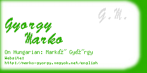 gyorgy marko business card